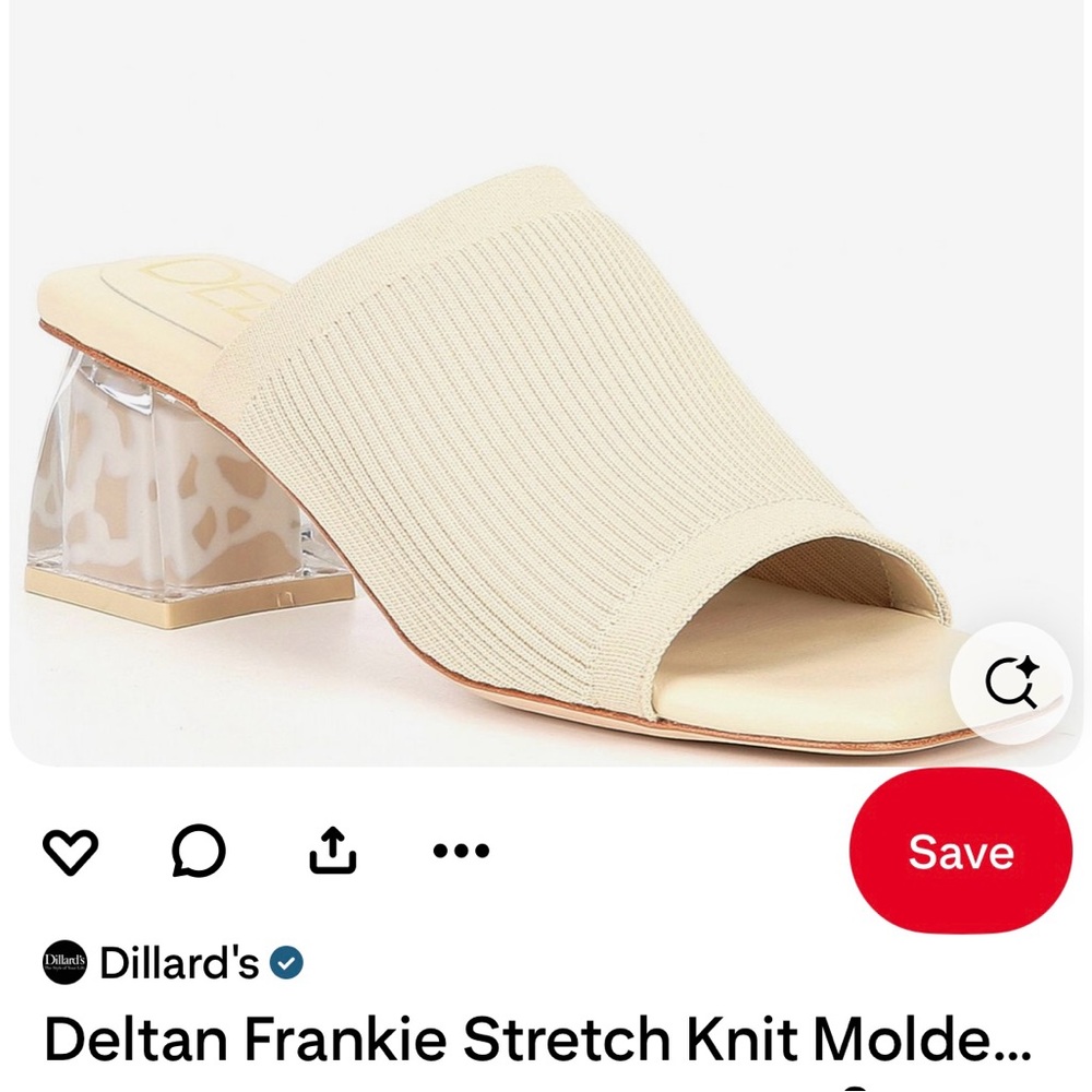 Deltan Frankie Stretch Knit Molded Block Heel Sandal